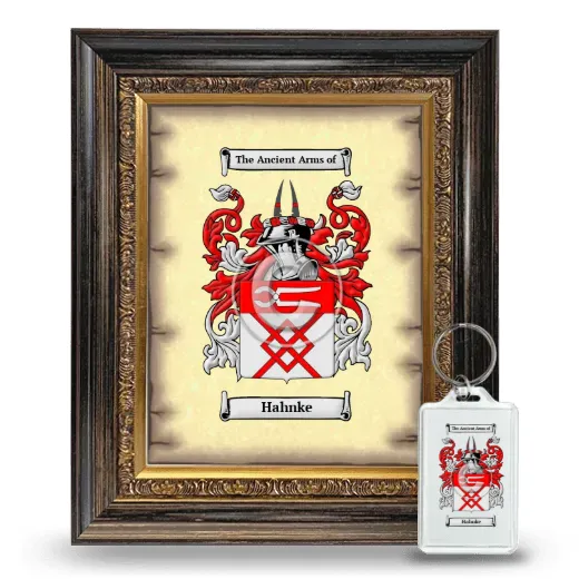 Hahnke Framed Coat of Arms and Keychain - Heirloom