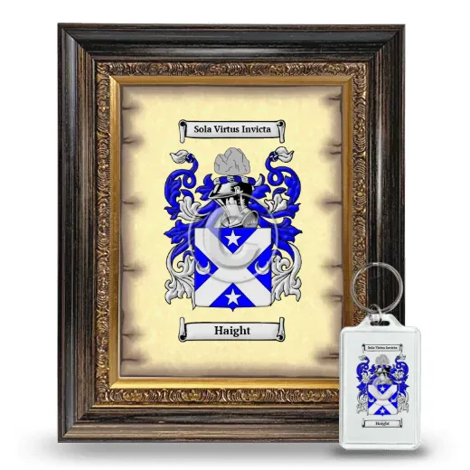 Haight Framed Coat of Arms and Keychain - Heirloom