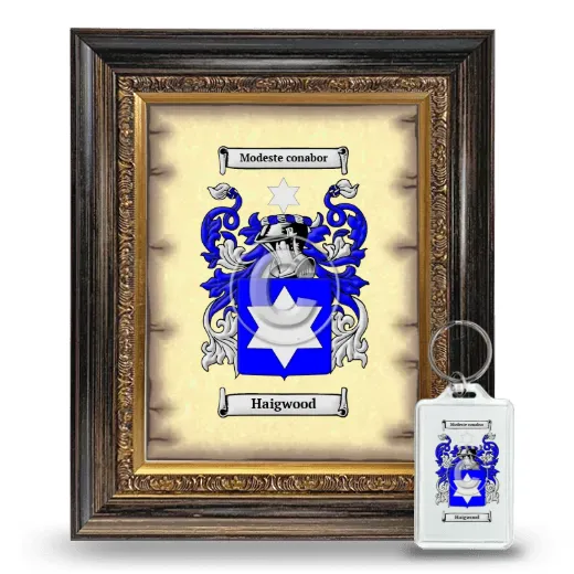 Haigwood Framed Coat of Arms and Keychain - Heirloom