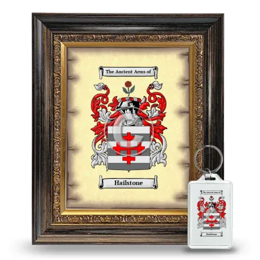 Hailstone Framed Coat of Arms and Keychain - Heirloom