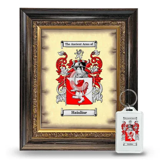 Hainline Framed Coat of Arms and Keychain - Heirloom
