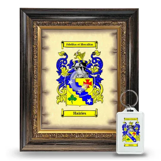 Hairies Framed Coat of Arms and Keychain - Heirloom