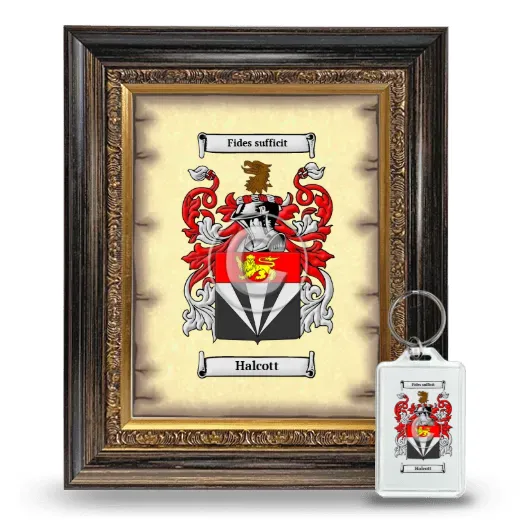 Halcott Framed Coat of Arms and Keychain - Heirloom