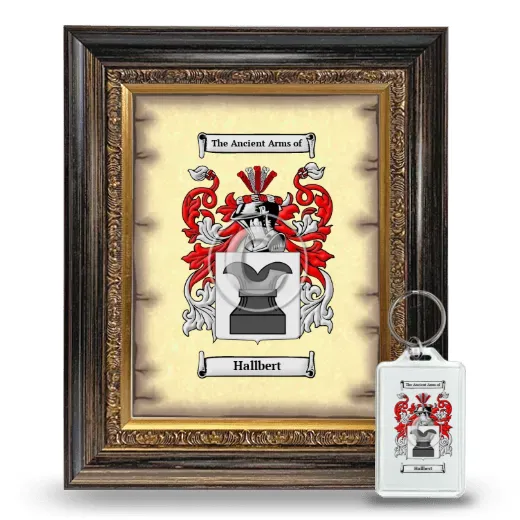 Hallbert Framed Coat of Arms and Keychain - Heirloom