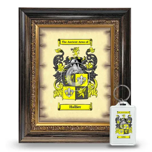 Hallier Framed Coat of Arms and Keychain - Heirloom