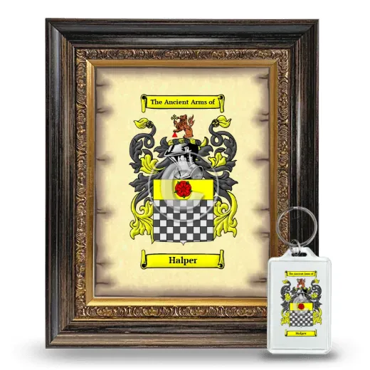 Halper Framed Coat of Arms and Keychain - Heirloom