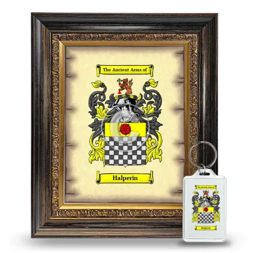 Halperin Framed Coat of Arms and Keychain - Heirloom