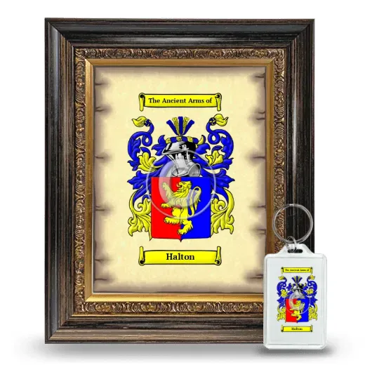 Halton Framed Coat of Arms and Keychain - Heirloom