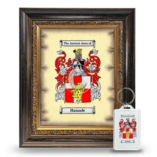 Hamade Framed Coat of Arms and Keychain - Heirloom