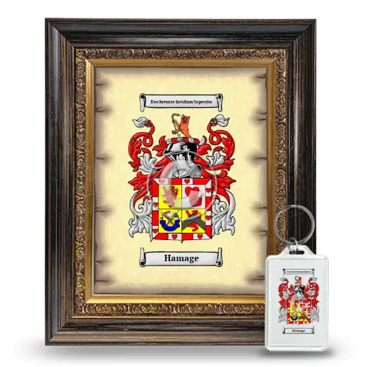 Hamage Framed Coat of Arms and Keychain - Heirloom
