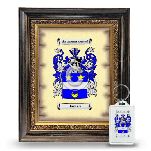 Hamels Framed Coat of Arms and Keychain - Heirloom