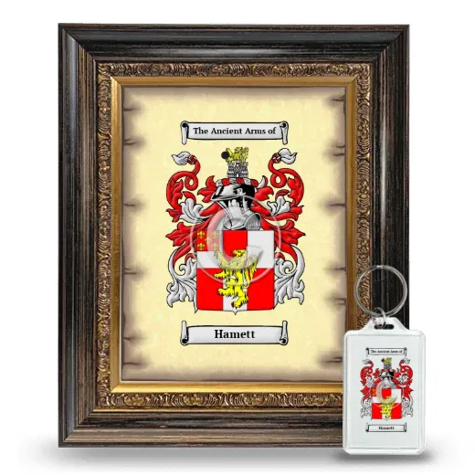 Hamett Framed Coat of Arms and Keychain - Heirloom