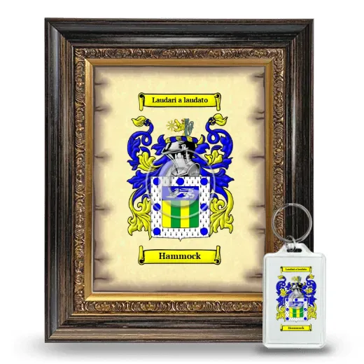 Hammock Framed Coat of Arms and Keychain - Heirloom