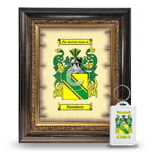 Hanabury Framed Coat of Arms and Keychain - Heirloom