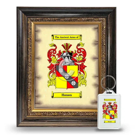 Hanan Framed Coat of Arms and Keychain - Heirloom