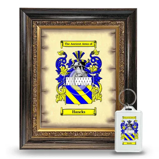 Hancks Framed Coat of Arms and Keychain - Heirloom