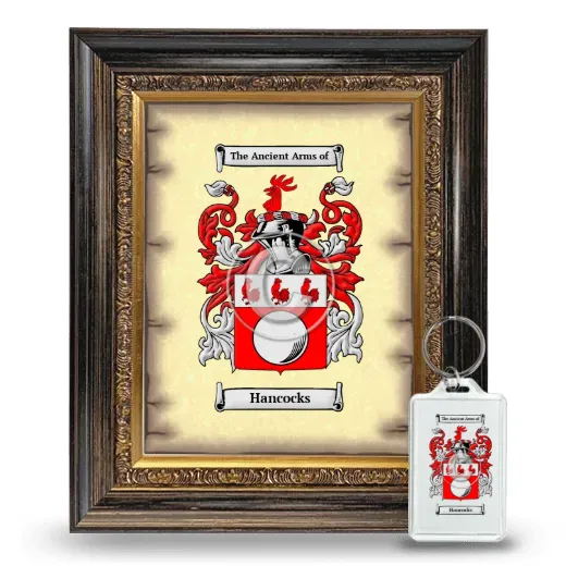 Hancocks Framed Coat of Arms and Keychain - Heirloom