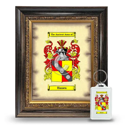 Hanen Framed Coat of Arms and Keychain - Heirloom