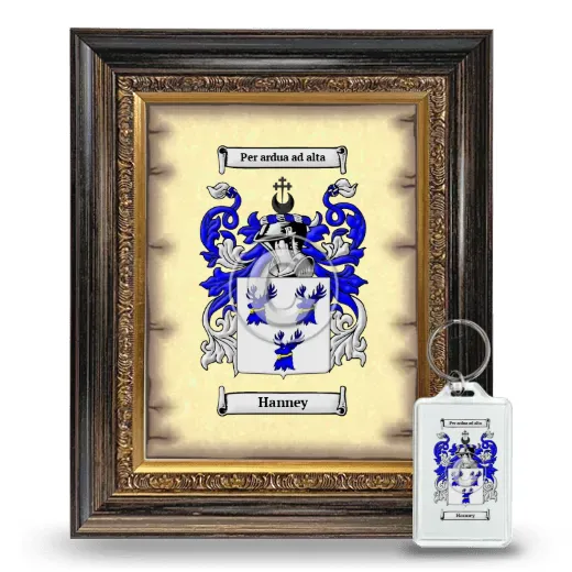 Hanney Framed Coat of Arms and Keychain - Heirloom