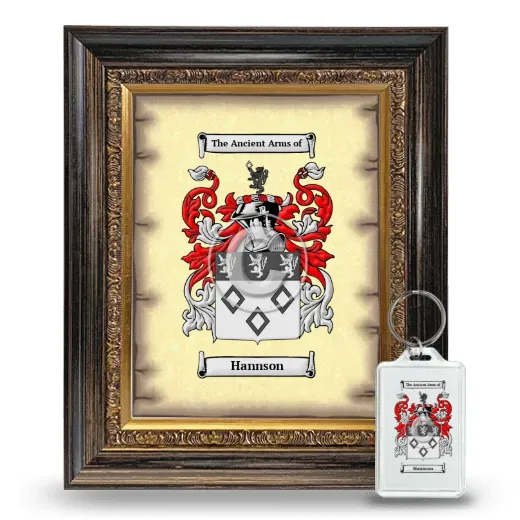 Hannson Framed Coat of Arms and Keychain - Heirloom
