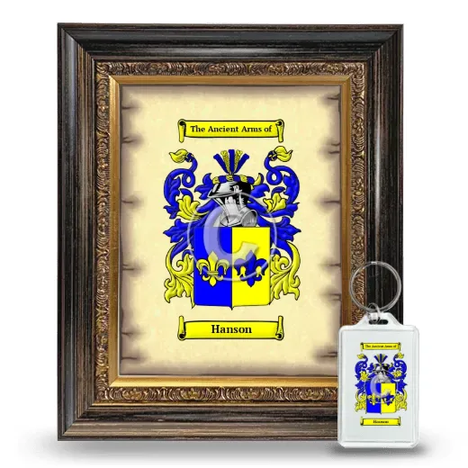 Hanson Framed Coat of Arms and Keychain - Heirloom