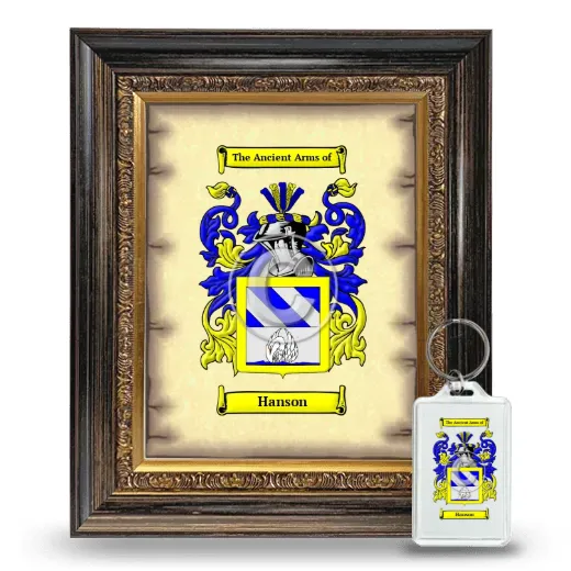Hanson Framed Coat of Arms and Keychain - Heirloom