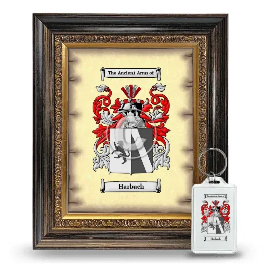 Harbach Framed Coat of Arms and Keychain - Heirloom