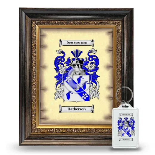 Harberson Framed Coat of Arms and Keychain - Heirloom