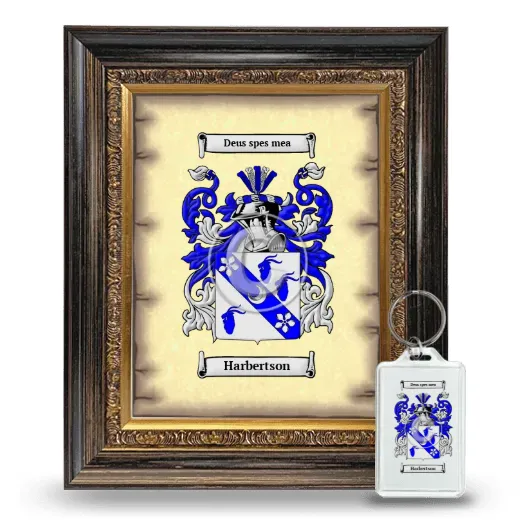 Harbertson Framed Coat of Arms and Keychain - Heirloom