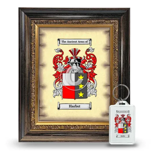 Harbst Framed Coat of Arms and Keychain - Heirloom