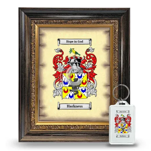 Harkness Framed Coat of Arms and Keychain - Heirloom