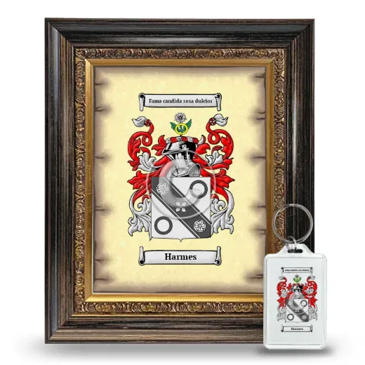 Harmes Framed Coat of Arms and Keychain - Heirloom