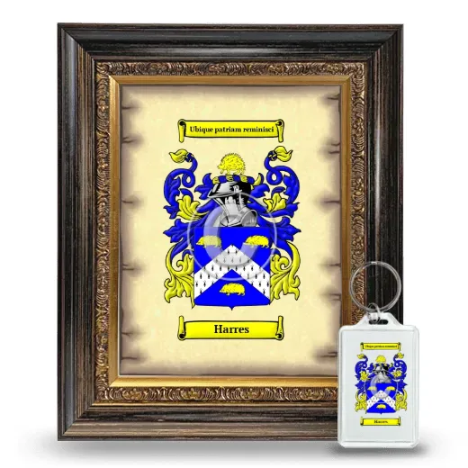 Harres Framed Coat of Arms and Keychain - Heirloom