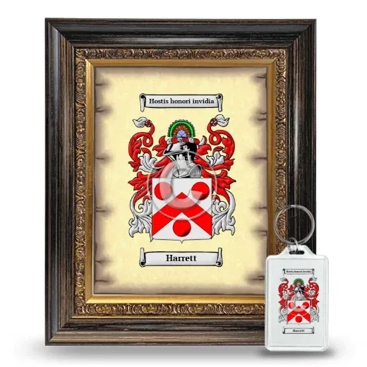 Harrett Framed Coat of Arms and Keychain - Heirloom