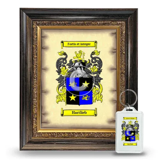 Hartlieb Framed Coat of Arms and Keychain - Heirloom