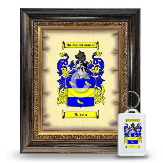 Harvin Framed Coat of Arms and Keychain - Heirloom