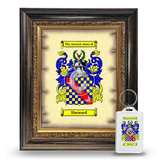 Harward Framed Coat of Arms and Keychain - Heirloom