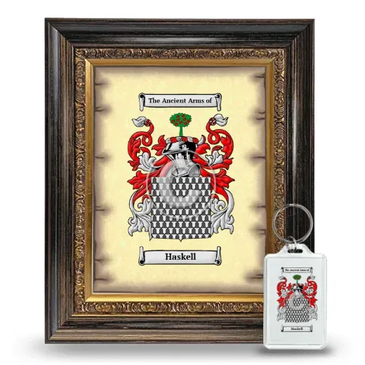 Haskell Framed Coat of Arms and Keychain - Heirloom