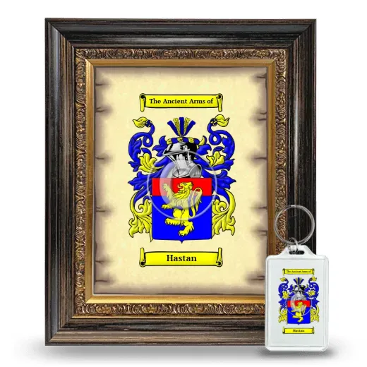 Hastan Framed Coat of Arms and Keychain - Heirloom