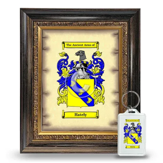 Hately Framed Coat of Arms and Keychain - Heirloom