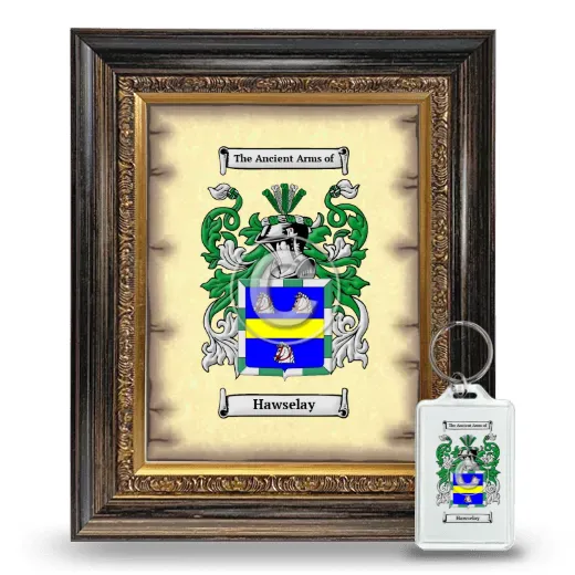 Hawselay Framed Coat of Arms and Keychain - Heirloom