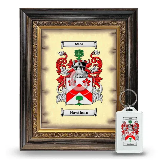 Hawthorn Framed Coat of Arms and Keychain - Heirloom