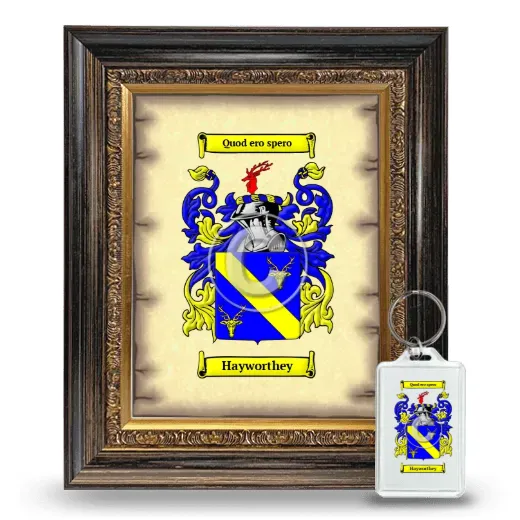 Hayworthey Framed Coat of Arms and Keychain - Heirloom