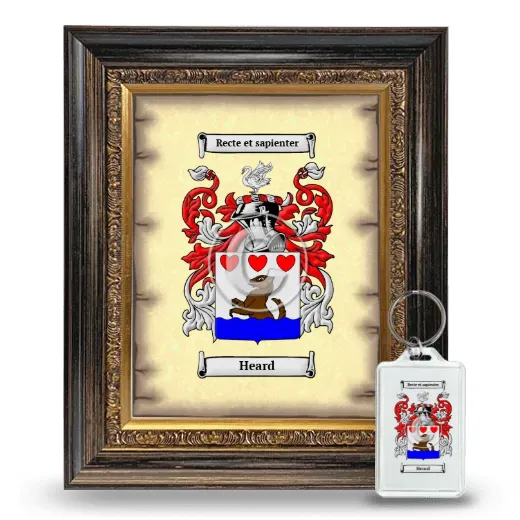 Heard Framed Coat of Arms and Keychain - Heirloom
