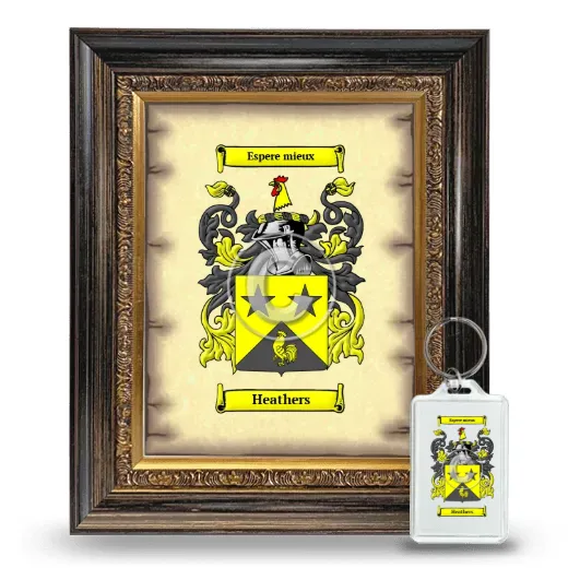 Heathers Framed Coat of Arms and Keychain - Heirloom
