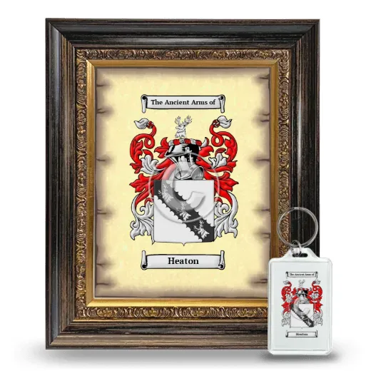 Heaton Framed Coat of Arms and Keychain - Heirloom