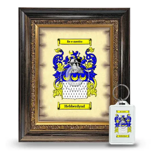 Hebberdynd Framed Coat of Arms and Keychain - Heirloom