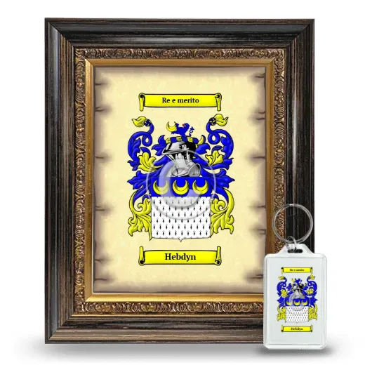 Hebdyn Framed Coat of Arms and Keychain - Heirloom