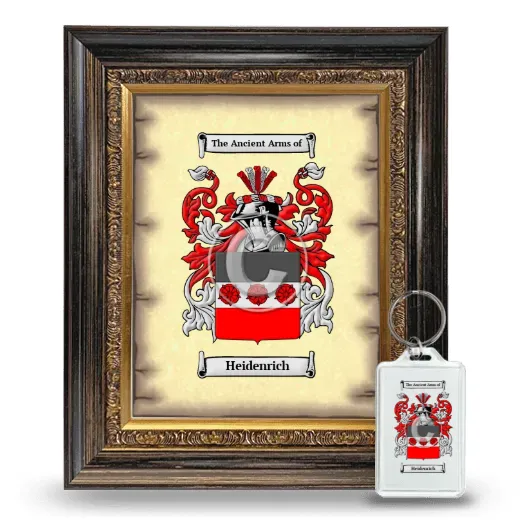 Heidenrich Framed Coat of Arms and Keychain - Heirloom