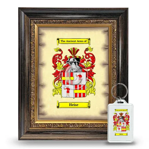 Heise Framed Coat of Arms and Keychain - Heirloom